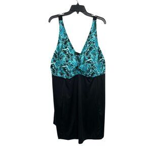 Swim365 Swimdress Womens 30 NEW Turquoise Black